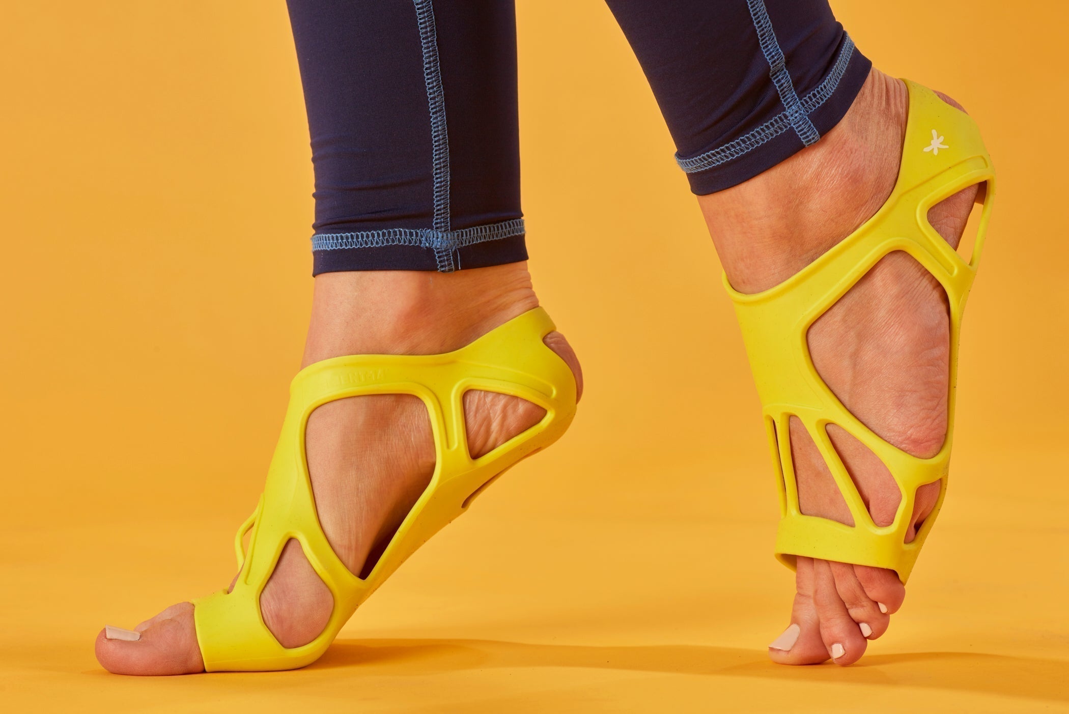 "Grip socks slipping during a Barre, Pilates, or Yoga class—why they wear out fast and fail to provide lasting support. Upgrade to Performance Skin Grip Shoes for better stability, traction & all-over comfort.