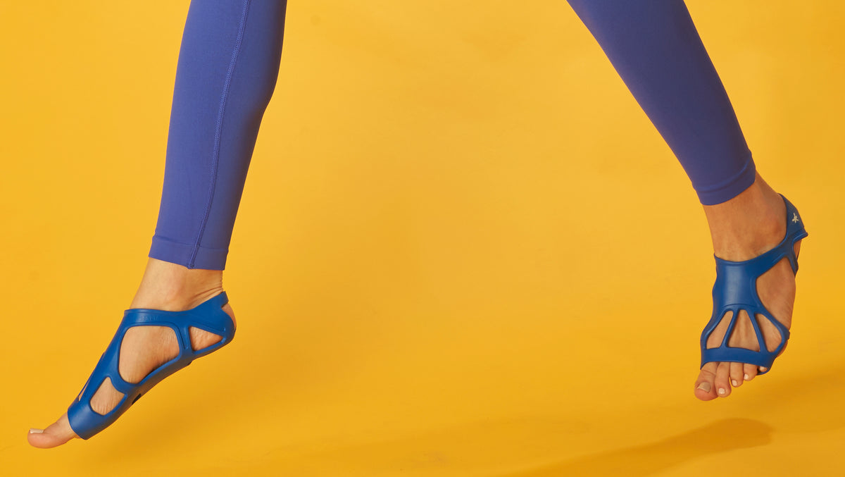Barreletics Performance Skins in blue on a yellow backdrop