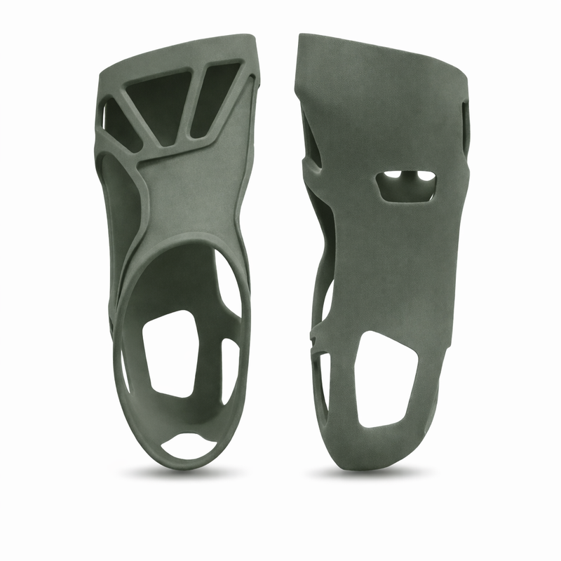 Barreletics Open Sole grippy studio shoes in sage green, top and bottom view